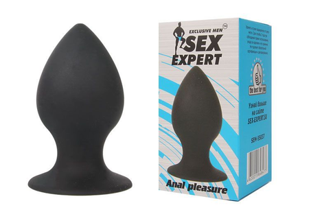 Crni Analni čep sek Ekpert - 7 cm.